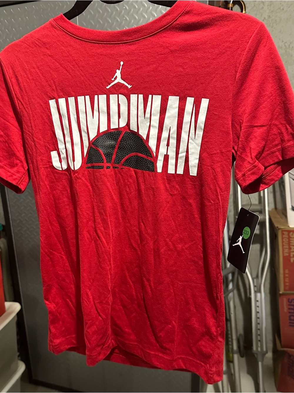 Jordan Red Short-Sleeve Jumpman Graphic Tee